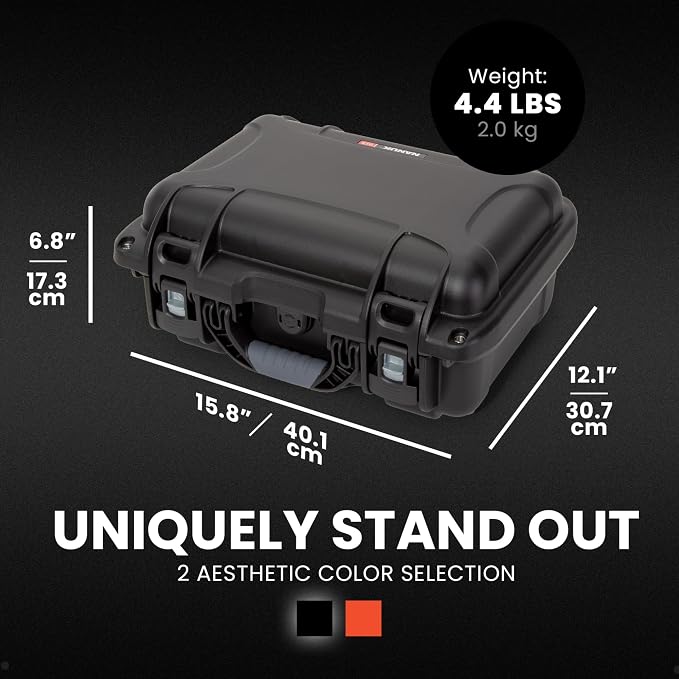 NANUK 915 Pro Photo Kit – Compact Waterproof Travel Camera Hard Case with Padded Dividers, 13.8” x 9.3” x 6.2” – Dustproof and Impact Resistant, Airline Carry-On Approved – Black