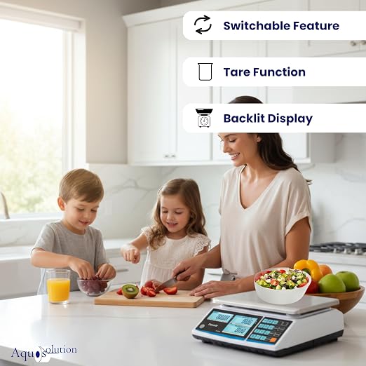 Aquos ZTP Price Computing Scale – Class III NTEP Legal for Trade, Commercial Digital Scale with LCD Backlit Display & Stainless Steel Platter, Retail Grocery Scale (30lbs Base)