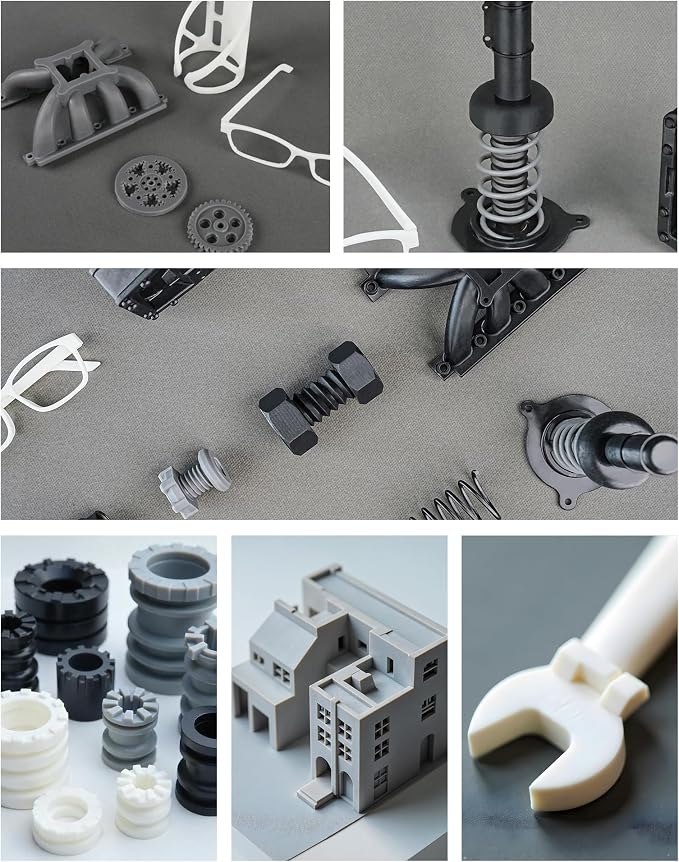 Inslogic Nylon-Like Tough 3D Printer Resin, High Impact Resistance & Flexibility for LCD, DLP, SLA Resin 3D Printers, Durable, Low Shrinkage, 365-405nm UV-Curing Resin for Functional Parts, 1kg, Gray