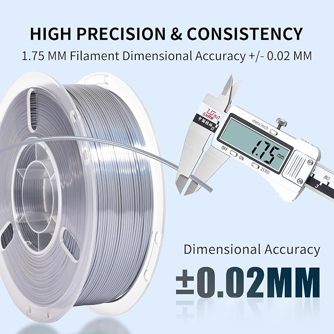 RAMBERY Silk Gold Silver PLA Filament Bundle, Metal-Like Shiny Silk PLA Filament 1.75mm, 3D Printer Filament Dimensional Accuracy +/-0.02mm, 1kg Spool, 4 Packs（Golden,Silver