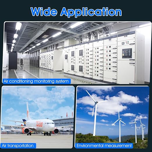 Professional Hot Wire Anemometer with Telescopic Sensor, High Precision Wind Speed Gauge, Air Flow, Temperature Meter for HVAC, Environmental Monitoring, Duct Testing, and Industrial