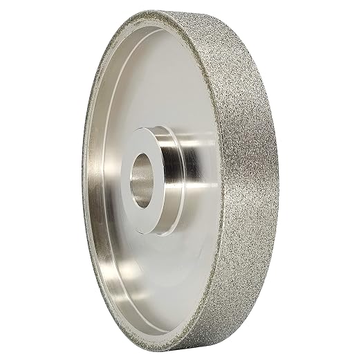 CBN Grinding Wheel 6 inch Dia x 1 inch Wide, 1 inch Arbor Hole, Sharpen High Speed Steel Cutting Tools, Diamond Grinding Wheel 80 Grit
