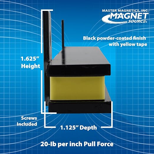 Master Magnetics 18" Magnetic Bar Tool Organizer - Easy to Install Magnet Storage Holder for House, Garage, Shed, or Job Site - Black Powder Coat
