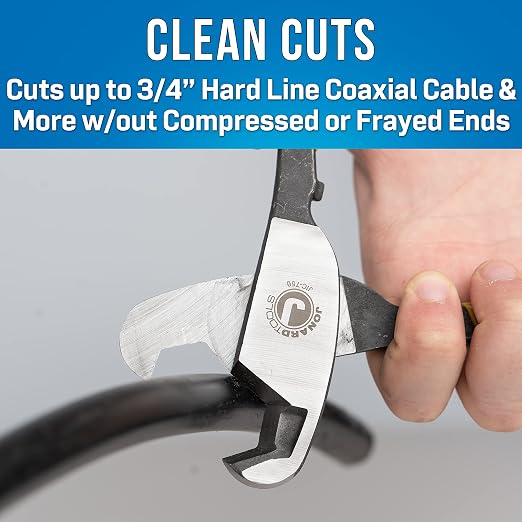 Jonard Tools JIC-750 Hardline COAX & Fiber Cable Cutter, Up to 3/4" Diameter