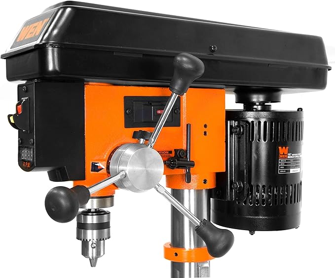 WEN 4212T 5-Amp 10-Inch Variable Speed Cast Iron Benchtop Drill Press Bundle with 3.25-Inch Cross Vise