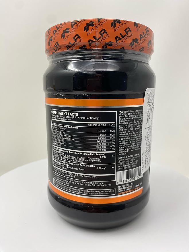 ALR Industries HumaPro Essential Amino Acid Formula | EAA Protein Supplement | Supports Muscle Recovery & Performance | Vegan, Gluten Free | | 45 Servings (Apple Pear)