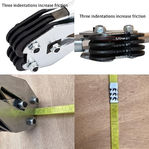 Banding Strapping Kit with 1/2" X3200 ft Yellow Polyester (PET) Band 200 Metal Seals Tensioner Sealer Tool for Pallet Box Packaging