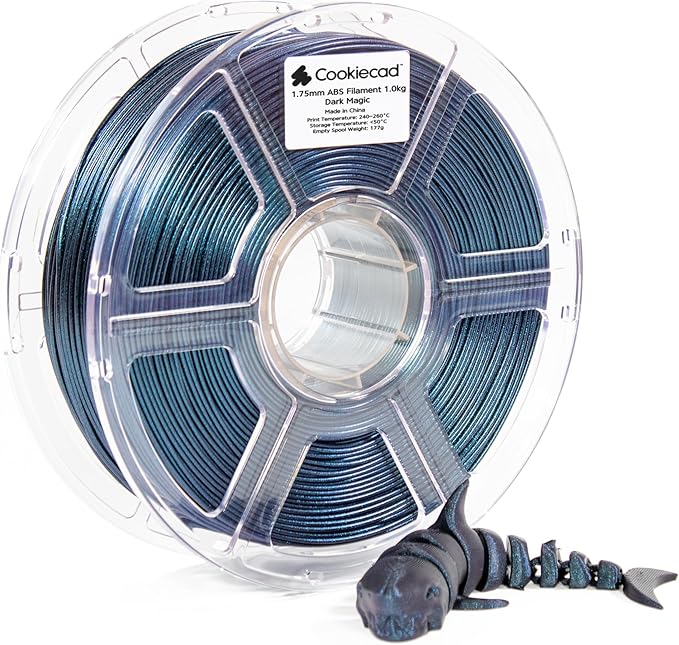 Cookiecad ABS Filament 1.75mm 1kg Iridescent 3D Printer Filament - Dark Magic Elixir ABS