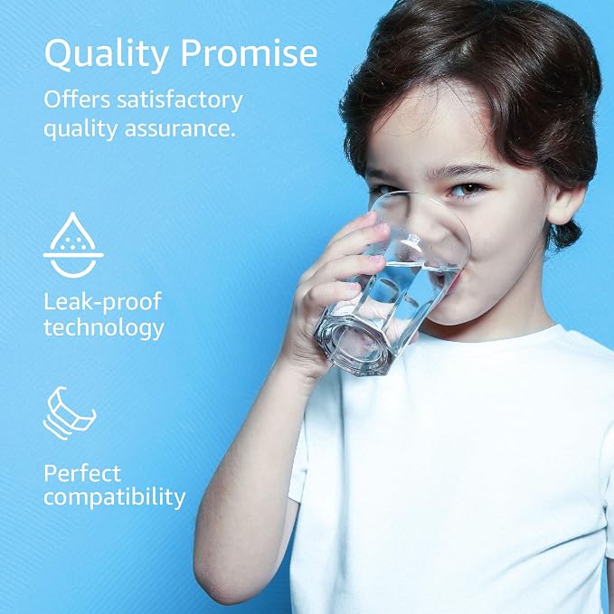 AQUA CREST GXRLQR Undersink Inline Water Filter, Replacement for GE SmartWater Twist and Lock in-Line GXRLQR Water Filter, NSF 53&42 Certified, Reduces Chlorine, Taste&Odor, 3 Pack