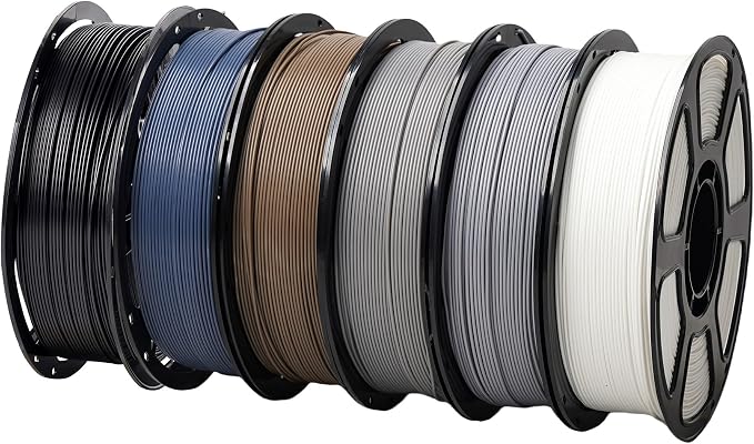 PLA Pro Filament Bundle 6KG, 3D Printer PLA+ Filament Kit, Dimensional Accuracy +/- 0.02mm, Individually Vacuum Packed, 3D Printing Filament Set, 6 Spools 1KG Each