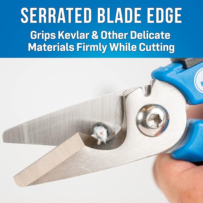 Jonard Tools KWC-700 Multi-function Kevlar® & Wire Cable Cutting Shears, 7"
