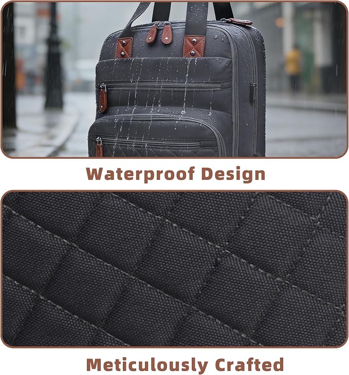Rolling Backpack, Carry On Luggage Travel Backpack with Wheels, Flight Approved Anti Theft Rolling Bookbag Fits 15.7" Laptop, Rolling Backpack Bag with USB Port for Men Women, Grey