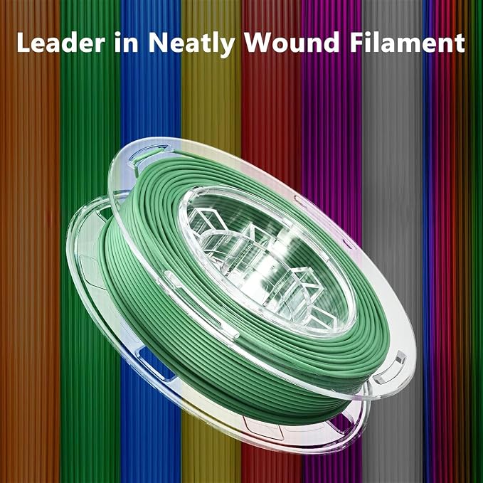 AOSEED PLA Filament Set 1.75mm (±0.02mm), 8-Pack, 200 g (0.44 lb) per Spool | Multi-Color Bundle for Most FDM 3D Printers, Low-Odor, Safety-Tested, Tangle-Free & Moisture-Protected for Home & Classroom