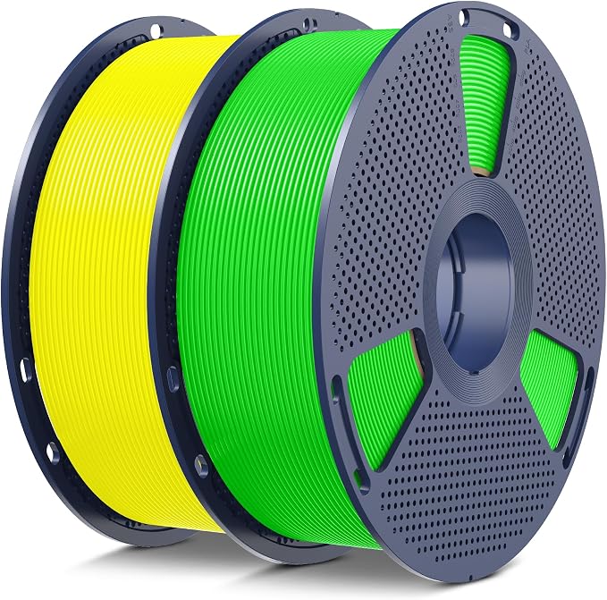 SUNLU High Speed PLA Filament 1.75mm, 1KG*2 Rolls Green+Yellow | 30mm/s - 600mm/s Print Range, High Speed 3D Printer Filament, Fast Printing, Neatly Wound, Dimensional Accuracy +/- 0.02mm