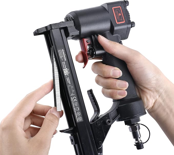 AEROPRO Tools T50J 20 Gauge Wide Crown Air Stapler Pneumatic Staple Gun, 1/4-Inch to 9/16-Inch Upholstery Stapler for Upholstering, Woodworking and DIY Projects