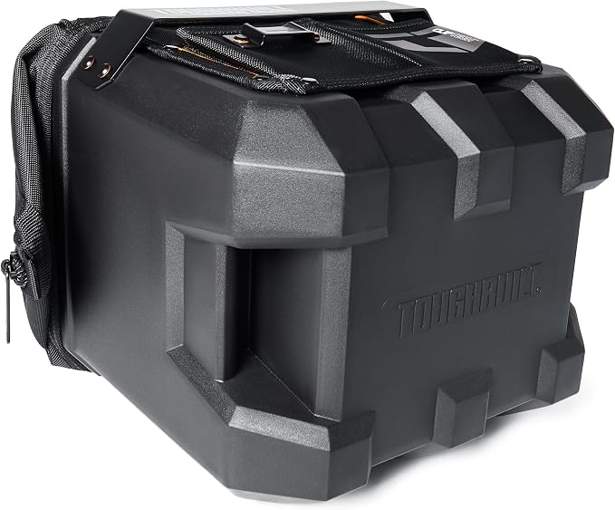 ToughBuilt ClipTech Series – Massive Mouth 12" Tool Bag, Wide-Opening Hard Body Design with 25 Pockets, Waterproof Base & Shoulder Strap (TBL-CT-62-12)