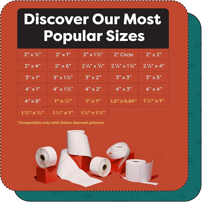Aegis Adhesives - 3x2 inch Thermal Labels, Label Stickers for Address, Shipping & Postage - Perforated, Compatible with Rollo, Zebra, and Other Desktop Label Printers (12 Rolls, 700 Labels/Roll)