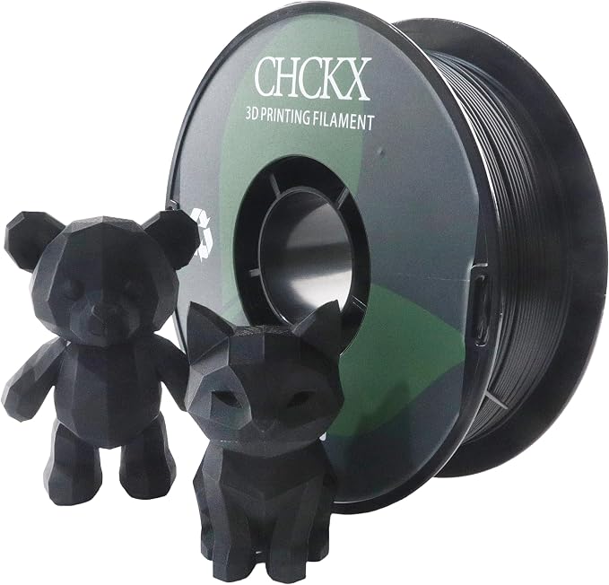 PLA 3D Printer Filament, Dimensional Accuracy +/- 0.02 mm, 1 kg Spool(2.2lbs), 1.75 mm,Black
