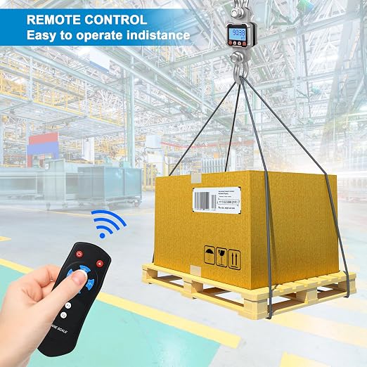 Hyindoor 3000kg 6600lb Crane Scale, 3T Digital Crane Scale with Remote Control, Industrial Heavy Duty Electronic Hanging Scale Hoist Scales