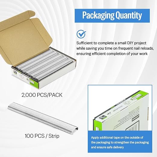 meite 15 Gauge 3/4" Hog Rings, Galvanized Hog Ring Staples for SC7C, SC7C-I2 Hog Ring Stapler, C Ring Staples for Mattress Springs, Seat Assembly, Wire Cages (2,000 Counts)