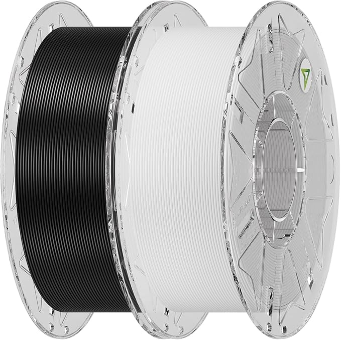 Creality Hyper PLA Filament 1.75mm Bundle 2KG, RFID 3D Printer Filament for High-Speed Printing up to 600mm/s, ±0.03mm Accuracy, 3D Printing Filament for Most 3D Printers (Black&White)