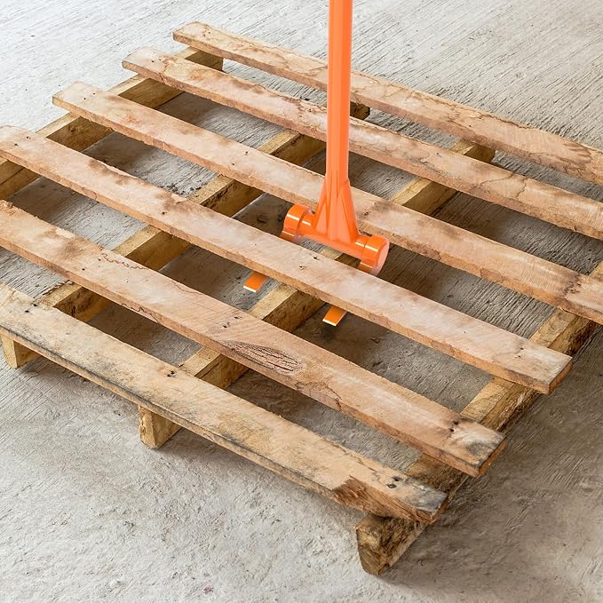 Insaga Fully Welded Pallet Buster 48'' All-Steel Handle Pallet Breaker Heavy Duty Industrial Deck Board Removal Tool, Non-Slip Grip Pallet Pry Bar for Efficient and Effortless Board Removal