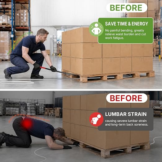 2PCS 54" Flexible Pallet Strap Feeder Stick for PE Guide Strapping | Professional Pallet Threading Tool for Factory Shipping, Warehouse Distribution Pallet Strapping