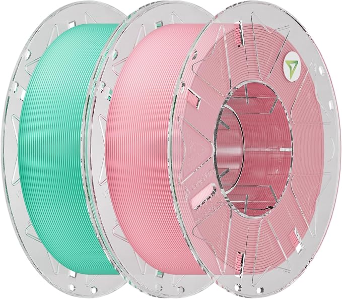 Creality Hyper PLA Filament 1.75mm, RFID 3D Printer Filament PLA for High Speed 30-600mm/s, 2kg(4.4lbs)/Spool Filament Support CFS, Fits for Most 3D Printers, Green & Pink