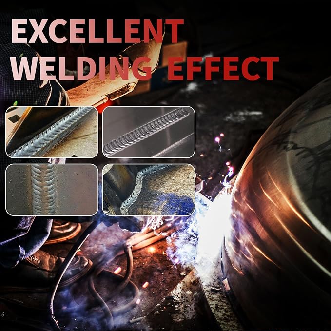135Amp 110V MIG Welder,Flux Core MIG/Lift TIG/Stick 3-in-1 Multiprocess Welder,IGBT Inverter Large LED Digital Display Welding Machine(BLACK)