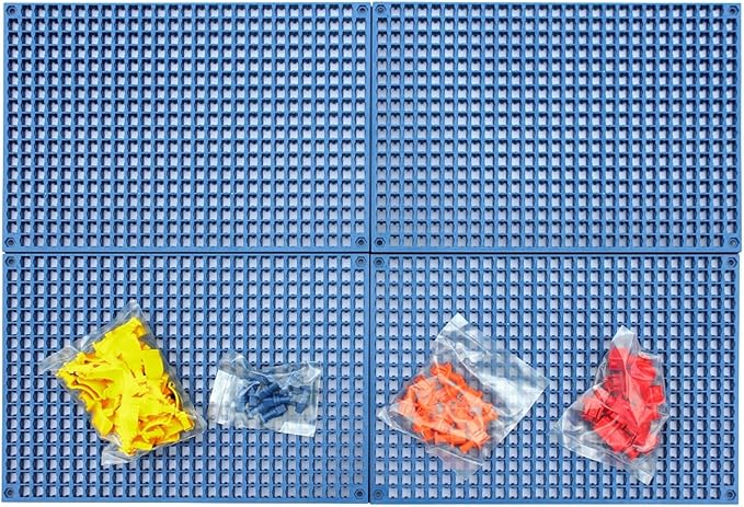 Organizer Genie 76 Piece Pegboard Tool Organizer Starter Kit, Flexible and Specially Designed to Hold All Tools - 4 Blue Pegboards, 36 Socket Holders, 36 Universal Clips
