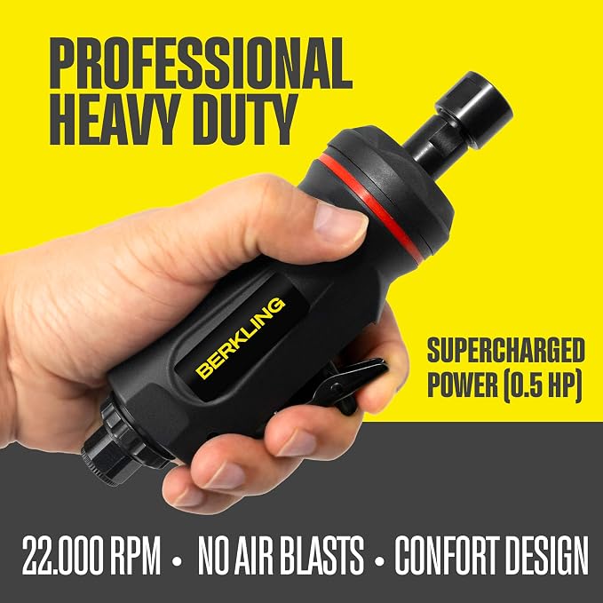 BT 6321 1/4" Straight Air Die Grinder – Professional-Grade Heavy-Duty Pneumatic Grinder with Variable Speed Control for Precision Grinding, Polishing & Sanding