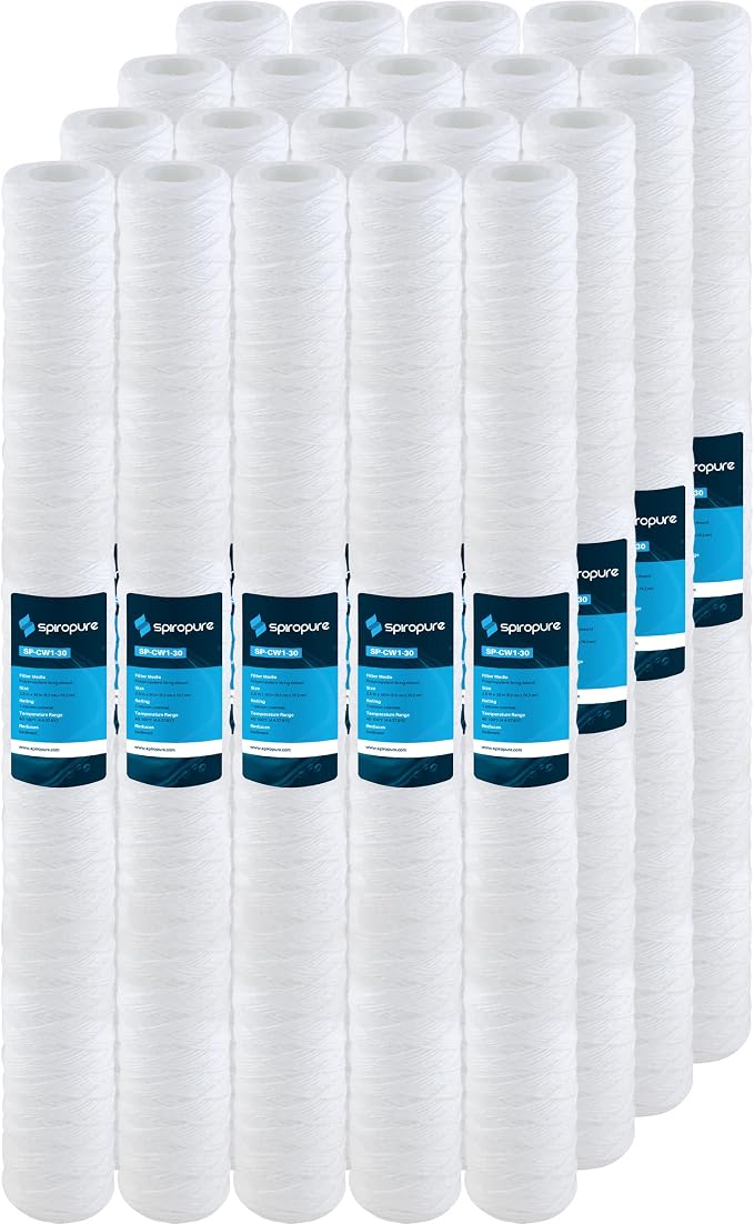 SpiroPure 30x2.5 1 Micron Sediment Water Filter Cartridge SWC-25-3001 (20)