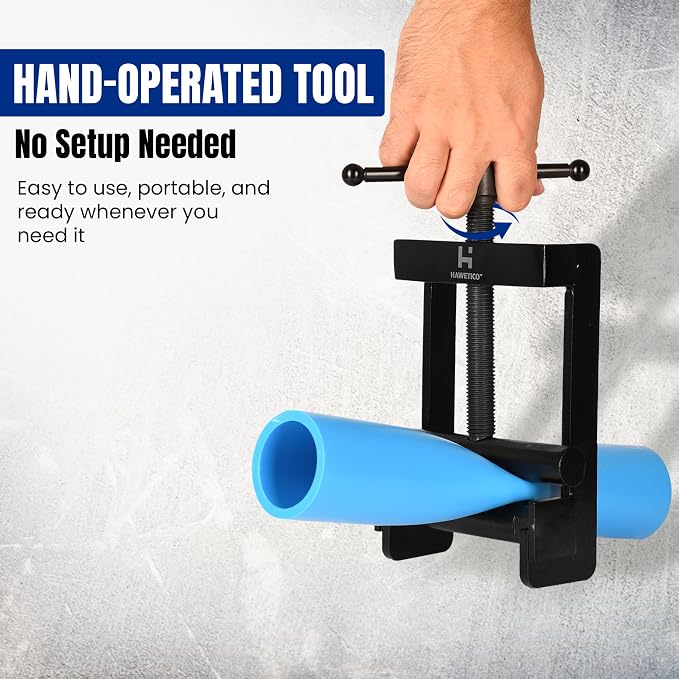 Pipe Squeeze Off Tool 0.63–2.5 in (16–63 mm), Plastic Pipe Shut Off Clamp for MDPE & PE Water Line Pipe