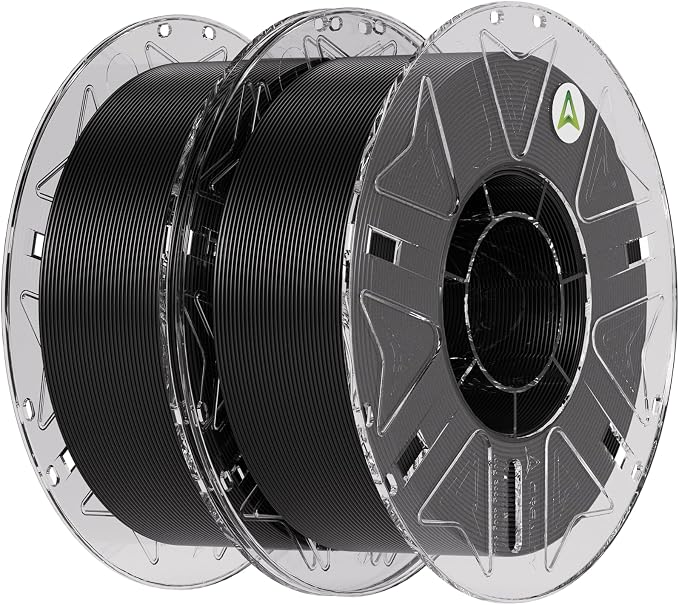 Creality PLA Filament 1.75mm Bundle 2KG, Hyper RFID 3D Printer Filament PLA for High Speed 30-600mm/s, Support CFS, Fits for Most 3D Printers (Black&Black)
