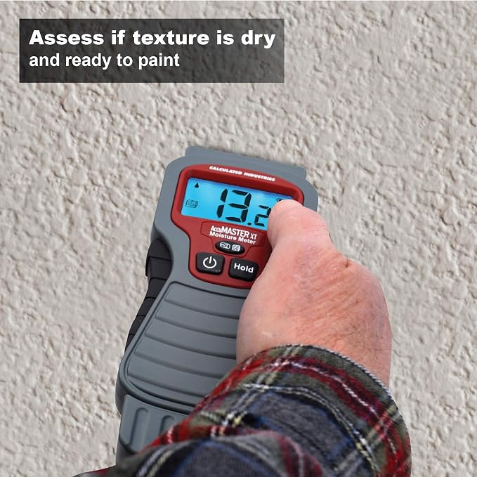 Calculated Industries 7440 AccuMASTER XT Digital Moisture Meter | Handheld |Pin Type | Backlit LCD Display | Detects Leaks, Damp and Moisture in Wood, Walls, Ceilings, Carpet and Firewood | Handheld, Pin Type, Backlit LCD Display, Detects Leaks, Damp a...