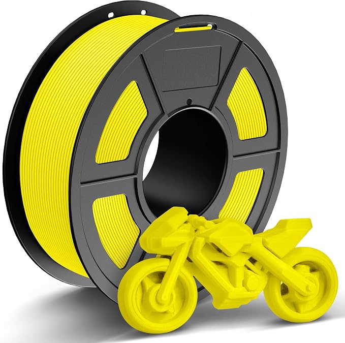 TECBEARS Yellow PETG Filament for 30mm/s - 600mm/s High Speed Printing | 1kg Spool, 1.75mm Filament accuracy +/- 0.02 mm, Neatly Wound Filament, Fit Most FDM Printers and Bambu Labs Printer