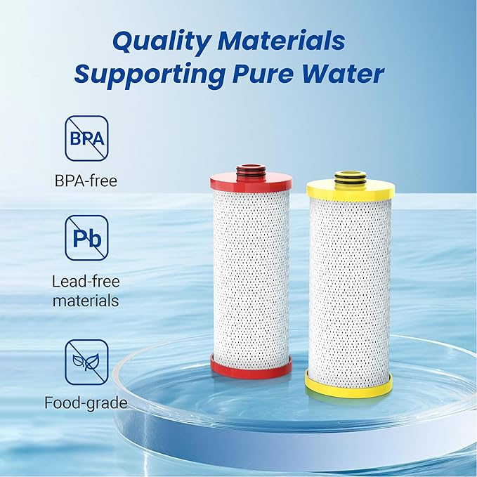 Waterspecialist WS852-R Water Filter, Replacement for Aquasana® AQ-5200R, AQ-6200, Claryum® 2-Stage, AO Smith® AO-US-200-R, 500 Gallons, 2 Filters