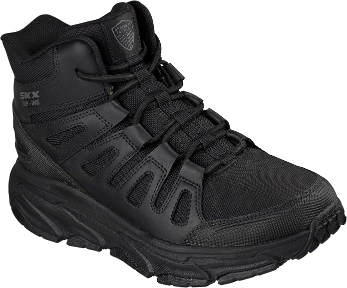 Skechers mens D'lux Walker Sr Hands Free Slip Ins Tactical Boot
