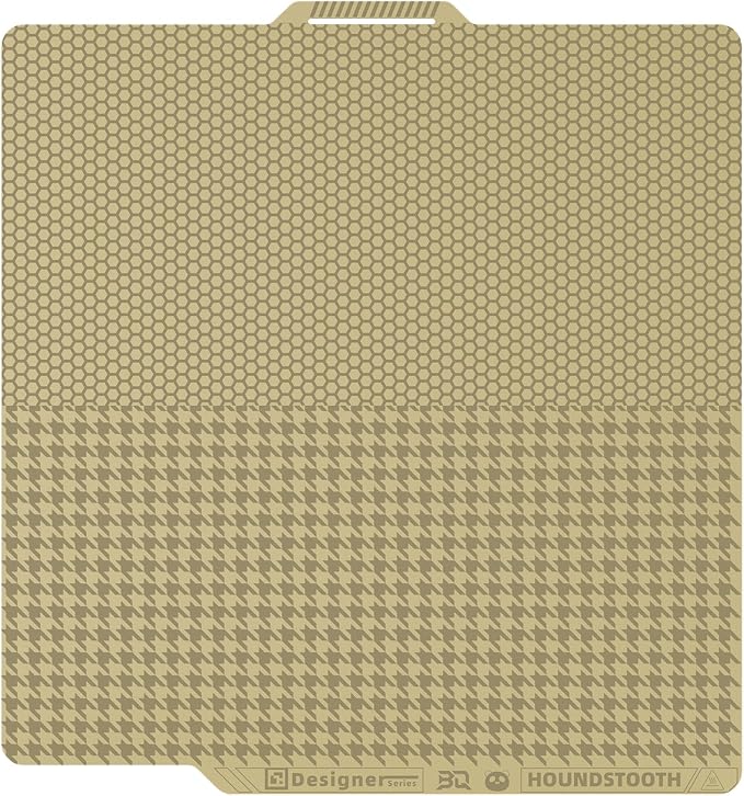 BIQU Designer Series Panda Build Plate for Bambu-Lab P1P/P1S/P2S/X2D/X1C/X1E/A1 [Honeycomb + Houndstooth] 257x257mm 3D Printers Spring Steel Removable Surface Platform