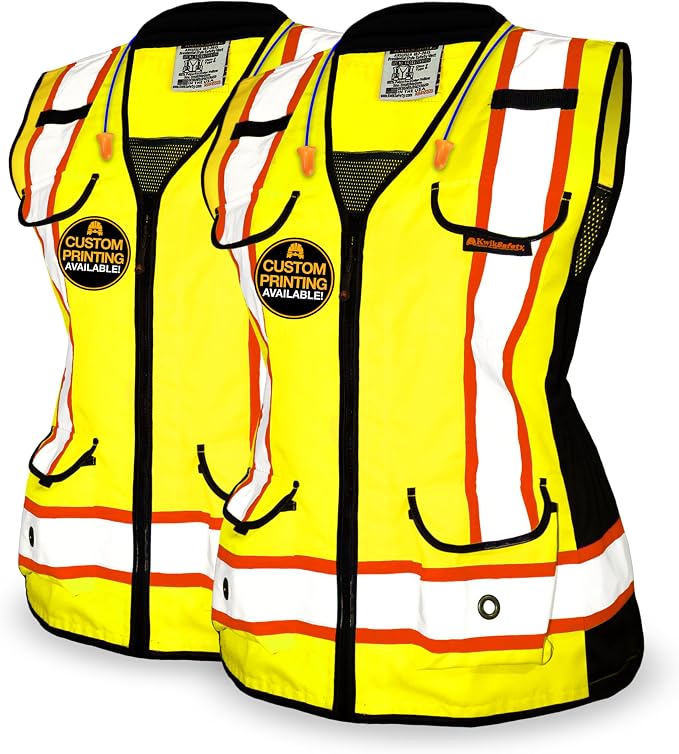 KwikSafety - Charlotte, NC - GODMOTHER (LOOSE FIT) Class 2 & Class 3 Safety Vest for Women [TABLET POCKET] ANSI OSHA