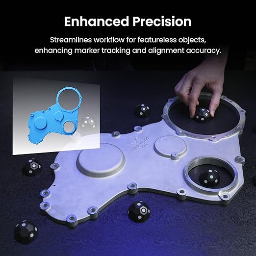 Revopoint 6 Pieces 3D Magnetic Dome Marker Kit for 3D Scanning, 3D Scanning Markers for 3D Scanners, 3D Tracking Dots for Preventing Tracking Loss and Enhance Accuracy, 3D Reference Point Marker