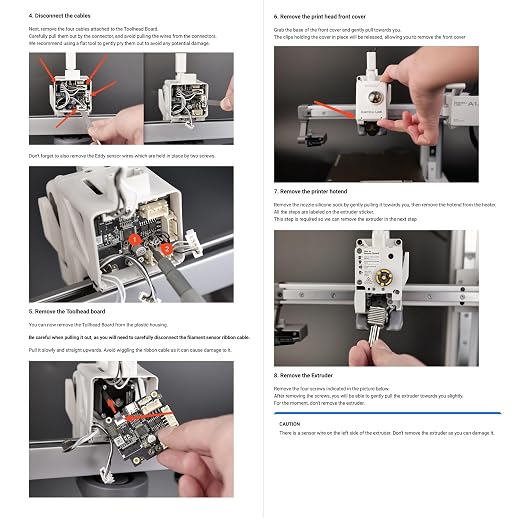 ENOMAKER Bamboo Lab A1 Mini,A1 Extruder Unit,with Hardened Steel Dual Gear,Filament Cutter&Motor,Complete Toolhead Extruder Assembly Replacement Parts,High Extrusion Force,Anti-Slip for Tough Filament