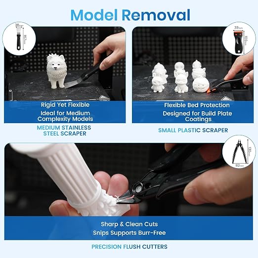 84Pcs 3D Printer Accessories, 3D Printer Tools Kit with Slotted Organizer Bag, PTFE Nozzle Anti-Stick Coating, T12 Needle Files, Deburring Tool, for All FDM/SLA, Bambu Lab, Ender 3, Anycubic,etc