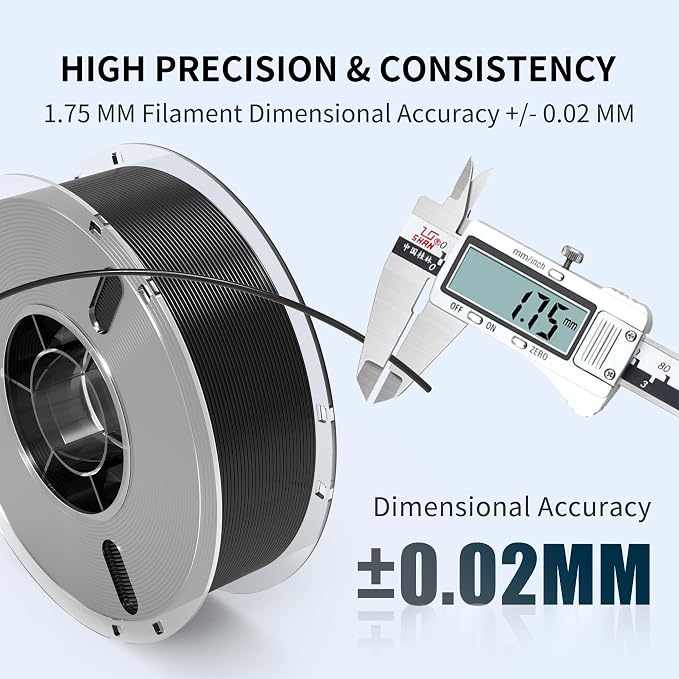 RAMBERY PLA+ 3D Printer Filament Bundle 4KG Toughness Upgraded 1.75MM 3D Printing Filament Fit Most FDM Printers，Black/White/Blue/Red，1KG X 4 Spools