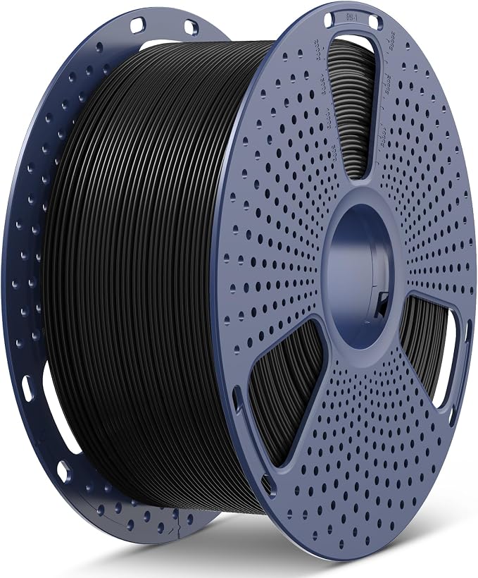 SUNLU PETG Filament 3KG, Large Spool High Strength PETG 3D Printer Filament 1.75mm, Dimensional Accuracy +/- 0.02mm, 3KG Spool(6.6lbs), Black
