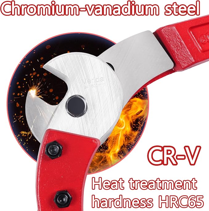 Verida Wire Cutters 18 inch, Industrial-Grade Heavy Duty Wire Rope Cutter, Chrome Vanadium Steel, Hardness 65 HRC. for Stainless Steel Wire and Hard Wire Ropes, Red