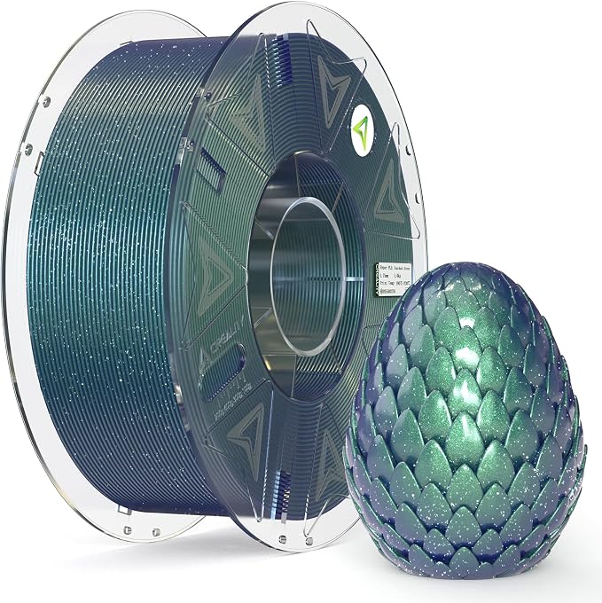 Creality Hyper PLA Starry Galaxy 3D Printer Filament, Sparkle PLA 1.75mm, Shimmering Stardust Finish, High Speed RFID Smart Filament, Smooth Shine Fits for Most 3D Printers