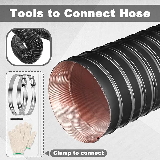 NOWBALL 1.5in Automotive Air Duct Hose, Length 1 Meter-3.3ft, 1.5" Silicone Flexible Cooling Ducting, 38mm High Heat Brake Exhaust Hose for Car, Garage, Dryer Air System Black