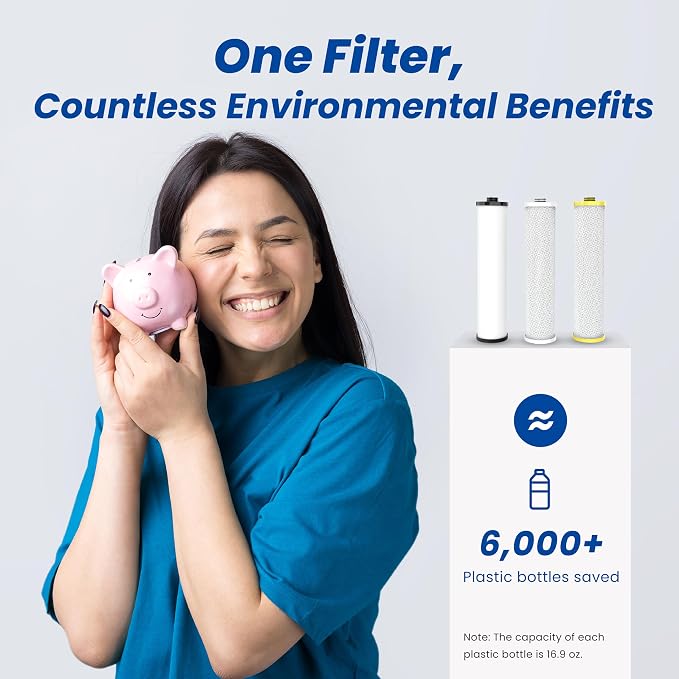 Waterspecialist WS851 Water Filter, Replacement for Aquasana® AQ-5300+R, Claryum® 3-Stage Max Flow, AQ-6300M, 800 Gallons, 3 Filters