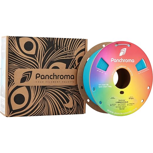 Polymaker Panchroma Luminous PLA Filament 1.75mm for 3D Printing, 1kg, Blue | Neatly Wound, Glow in the Dark, Easy Print & Smooth Feeding, Compatible with Bambu Lab & Most 3D Printers